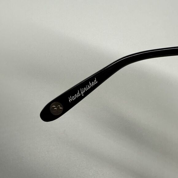 Garrett Leight Eyeglasses Cat Eye Frames Vista G-BK 53-17 Gold Black - Picture 6 of 8